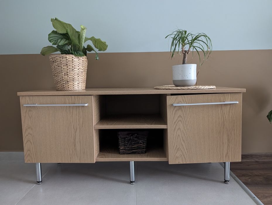 Zestaw szafka RTV stolik kawowy ława retro vintage