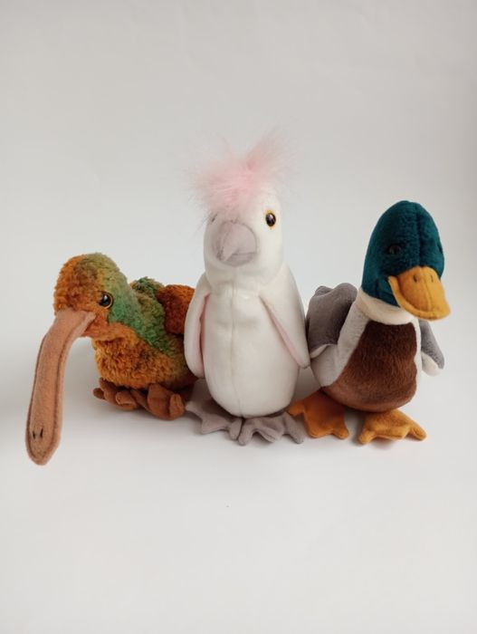 Ty beanie babies Селезень Какаду Киви птицы утка попугай