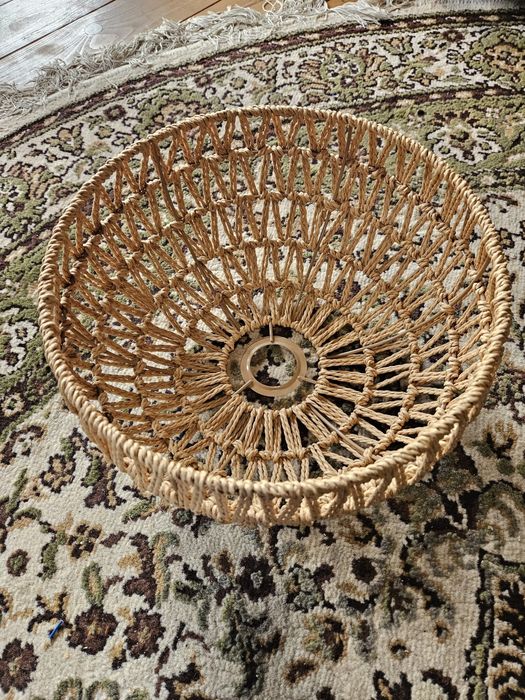 Abażur klosz z plecionego sznurka boho