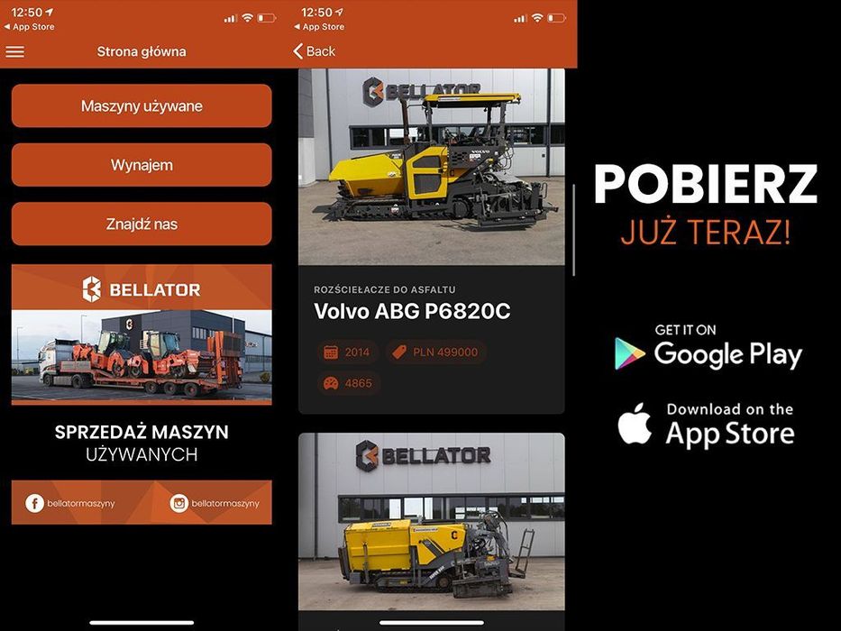 Zestaw łupek ślimaka do rozściełaczy asfaltu