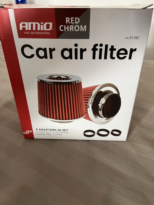 Filtro de ar desportivo com 3 medidas de adaptação