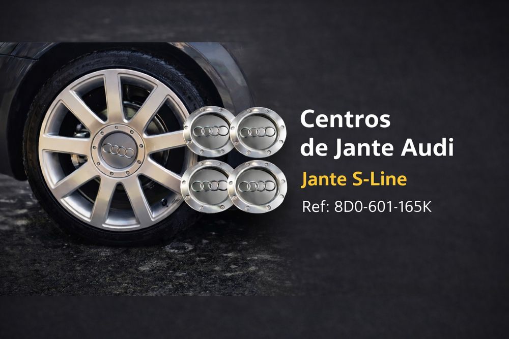 Centros tampas para jantes Audi S Line referência   8D0.601.165.K