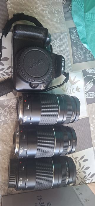 Canon eos 1300d com 3 lentes