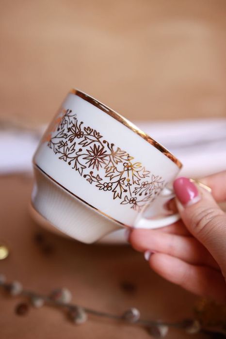 Filiżanka ze spodkiem Pirkenhammer porcelana
