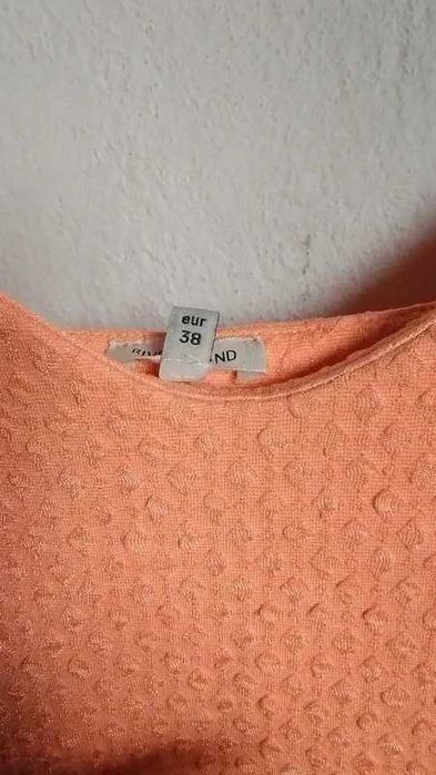 River Island Neonowa koralowa brzoskwiniowa sukienka wzory M L