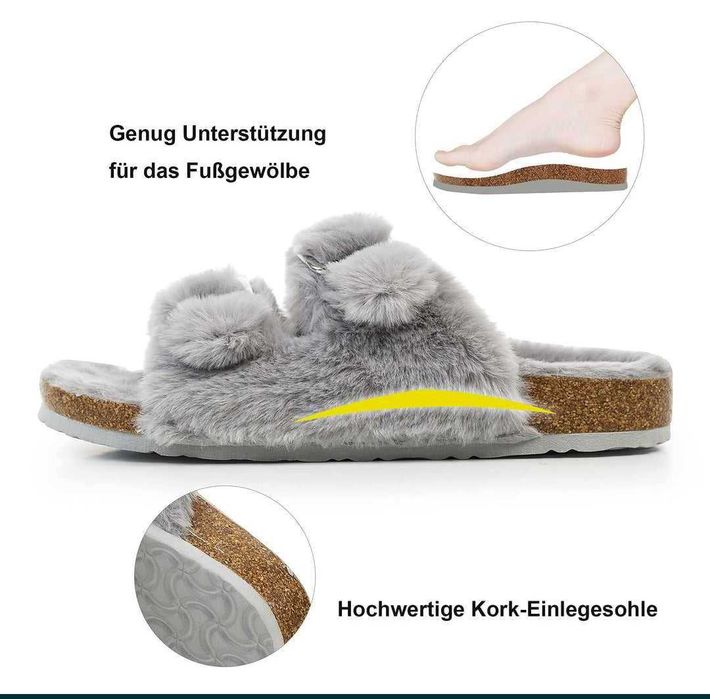 Kapcie bambosze damskie