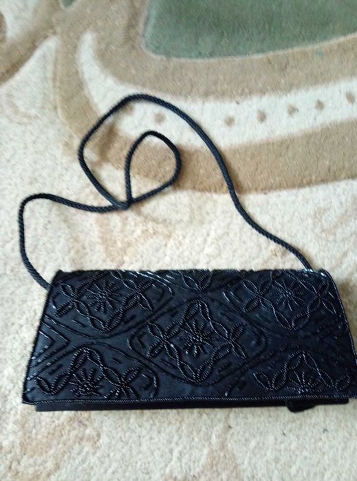 Клатч чорний, стильний