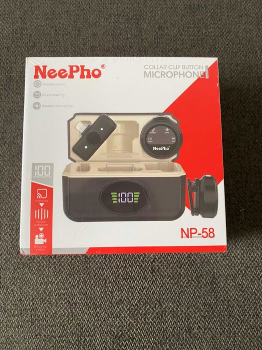 Петличний бездротовий мікрофон NeePho NP-58 2 шт. з кейсом Type-C