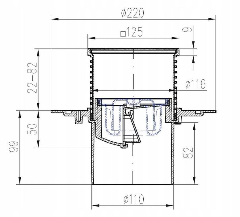 Wpust podłogowy / kratka ściekowa / odpływ