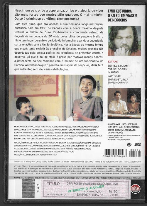 Emir Kusturica. O Pai Foi em Viagem de Negócios.