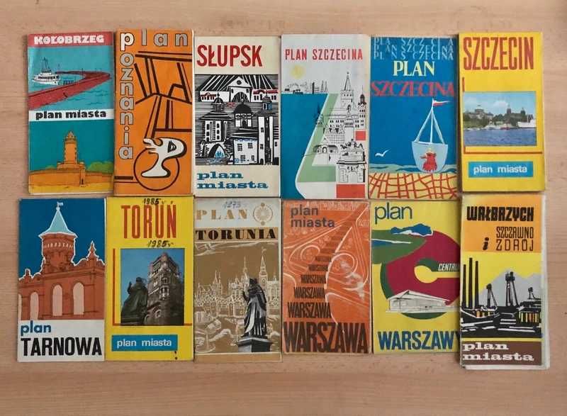 Mapy, plany polskich miast z czasów PRL 17 planów