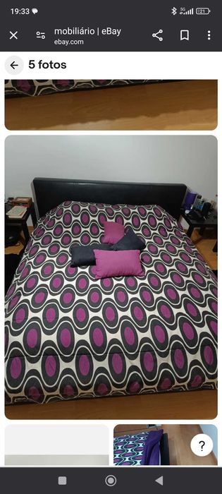 Cama de Casal e mesas de apoio - bom estado