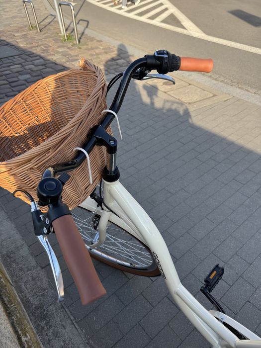 Rower damski Goetze Mood 28” beżowy z koszykiem