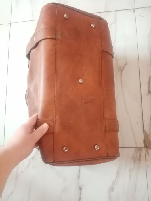 Сумка-саквояж шкіряна ретро вінтаж