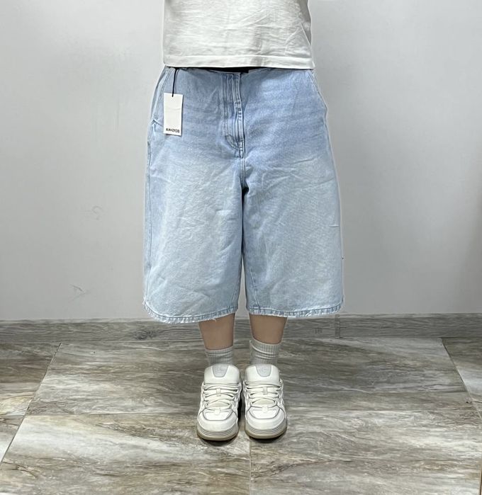 Нові широкі шорти світлі джинсові SUPER BAGGY fit rap jeans shorts широкие шорты джинсы багги Jaded London typ