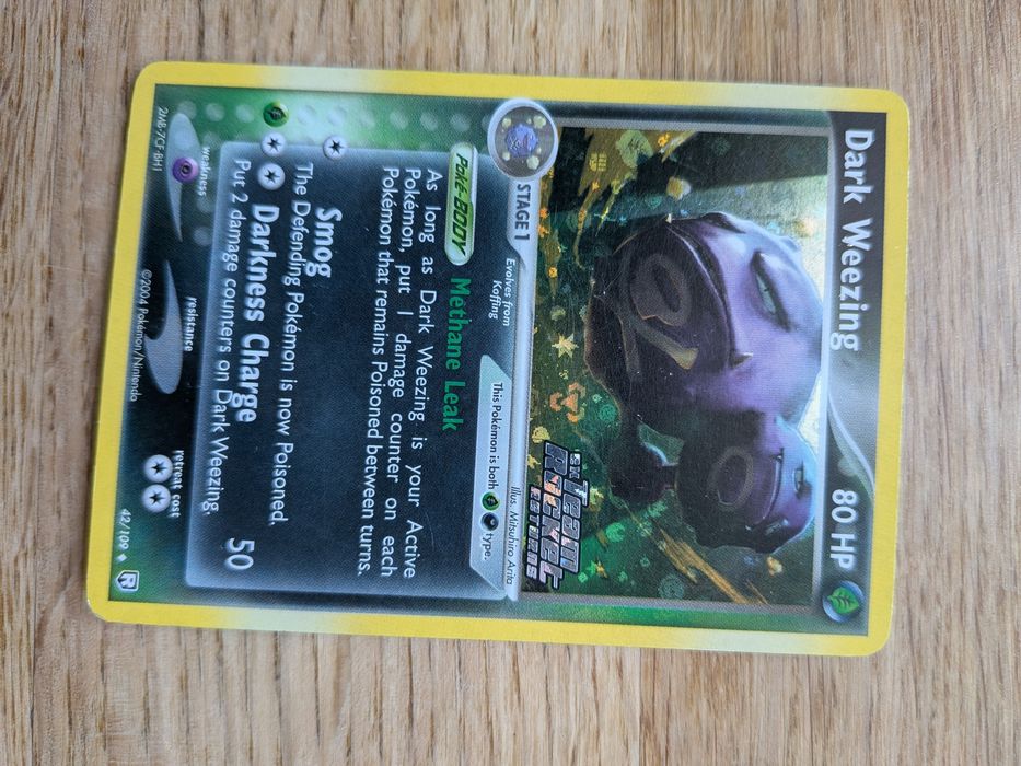 Karta Pokémon Dark Weezing 42/109 REVERSE HOLO STAMPED | EX Team Rocket Returns 2004 VINTAGE