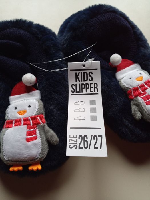Kapcie świąteczne dla dzieci 26/27 Nowe