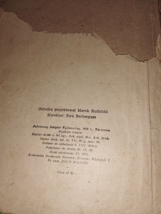 Książka Pan Wołodyjowski Sienkiewicz 1953 3 wydanie