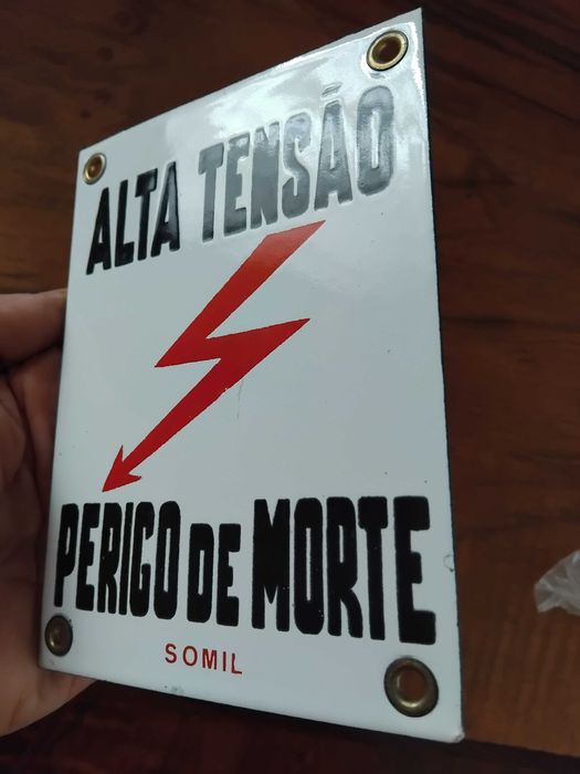 Placa antiga Perigo de morte