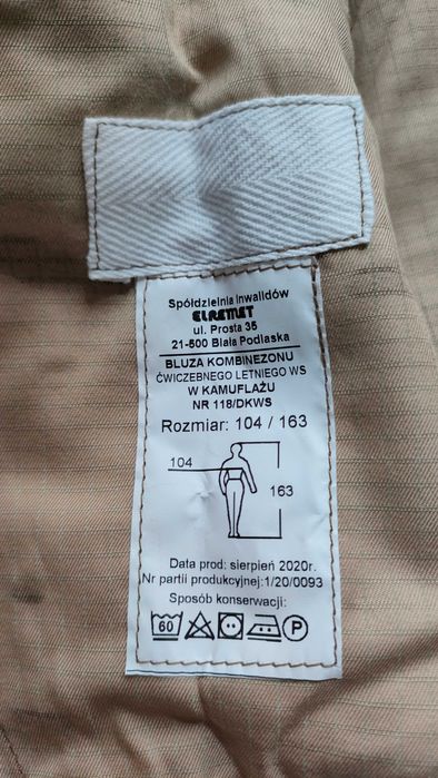 Mundur kombinezon ćwiczebny multikam letni DKWS