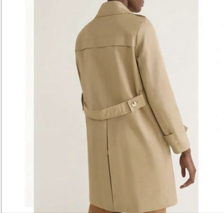 Плащ тренч trench doble botonada mango
