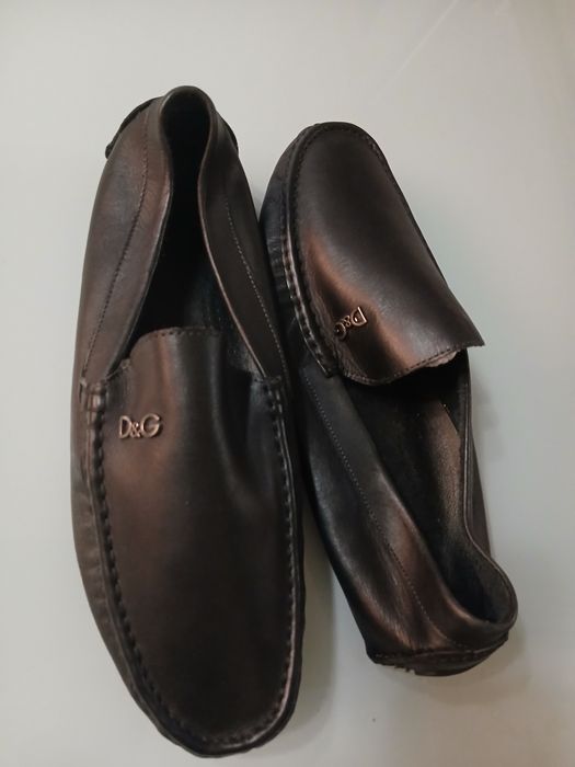 Buty mokasyny czarne D&G nowe skóra 100% rozmiarr.44. okazyjna cena 399