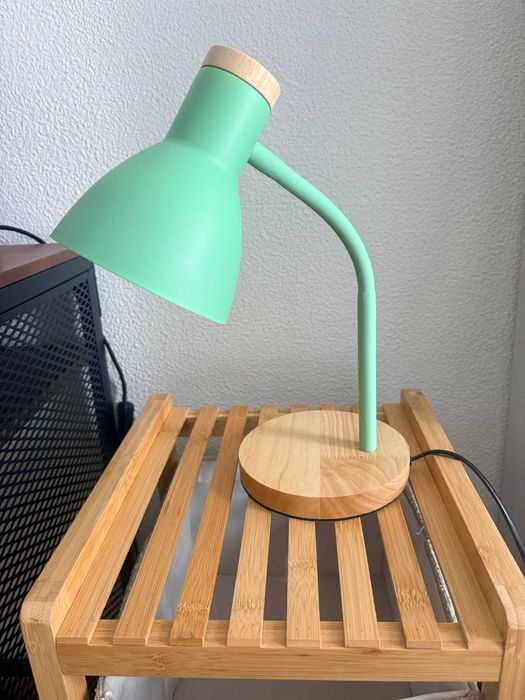 candeeiro de mesa verde