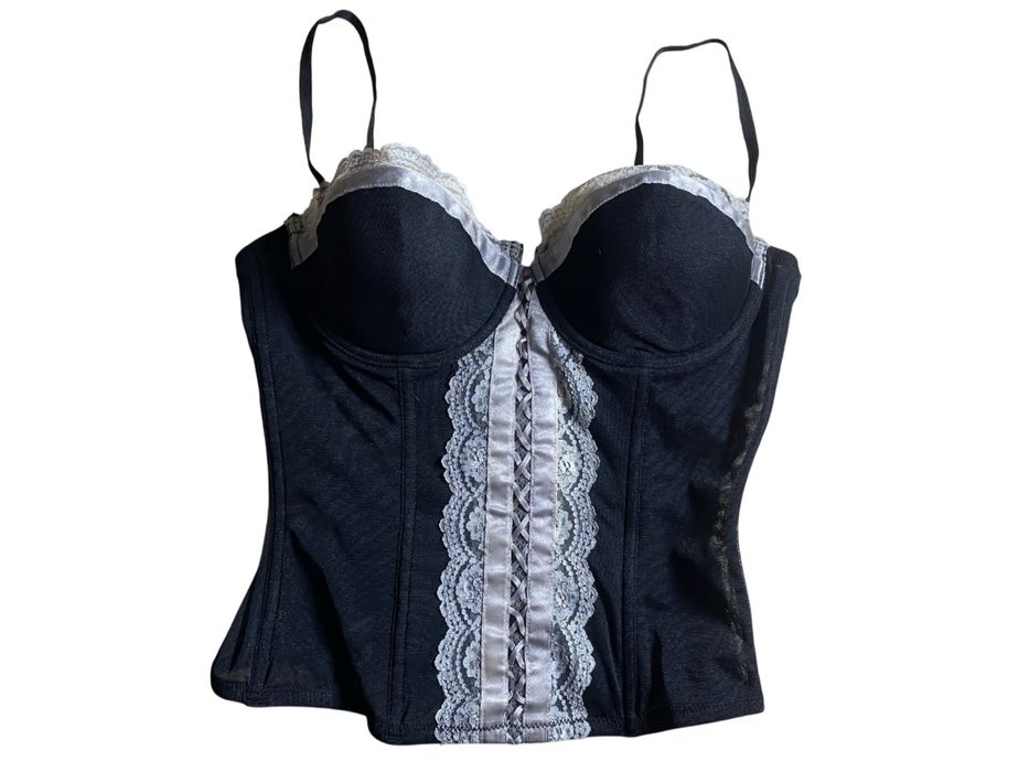 бюстгалтер корсет чорний мереживний h&m