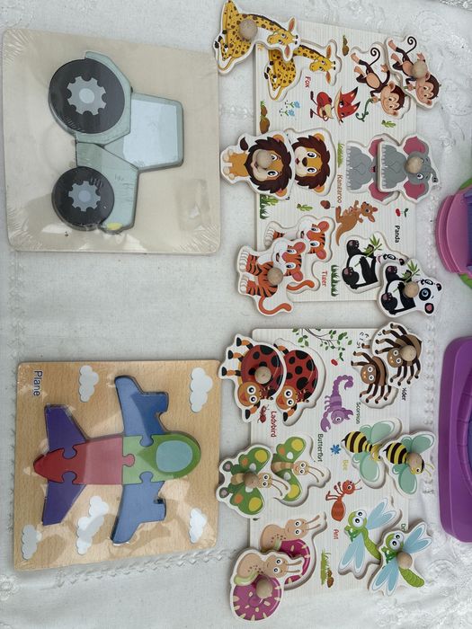 Brinquedos educativos de madeira Puzzle Quebra-cabeças Montessori