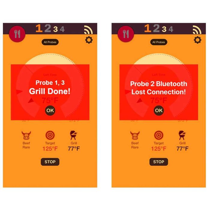 Умный беспроводной Bluetooth смарт термометр-щуп гриль/BBQ градусник