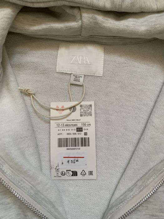 Утеплене худі кофта на блискавці з капюшоном ZARA р.156 (12-13 років)