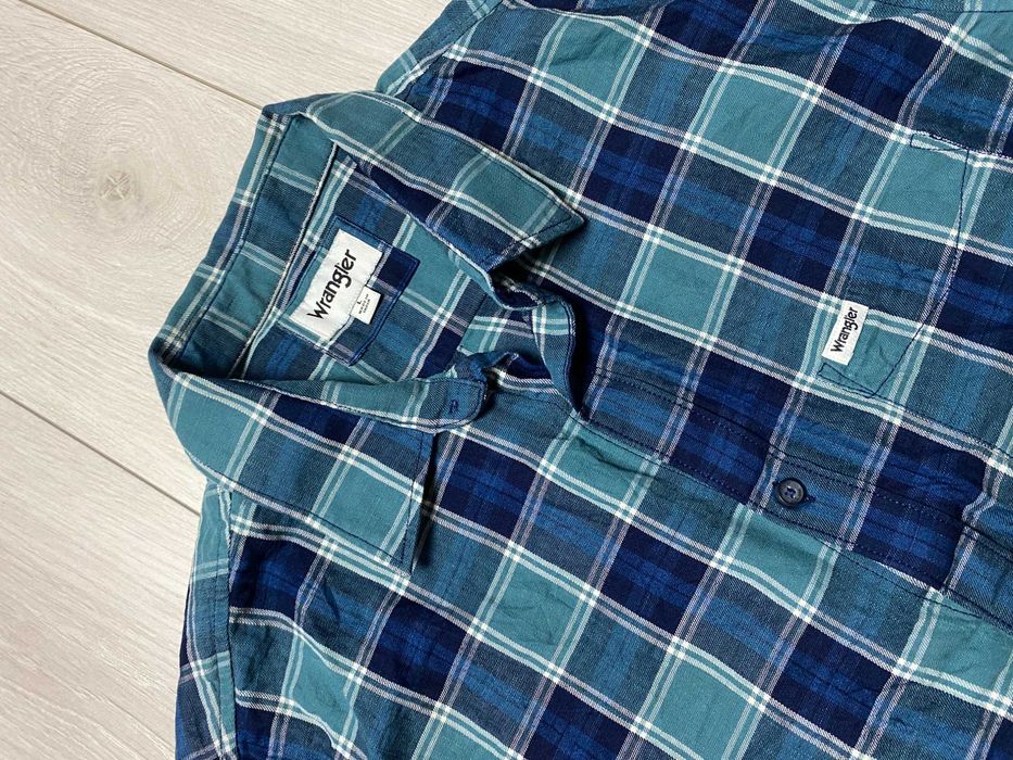 WRANGLER r.L oryginalna koszula męska w kratkę stan BDB