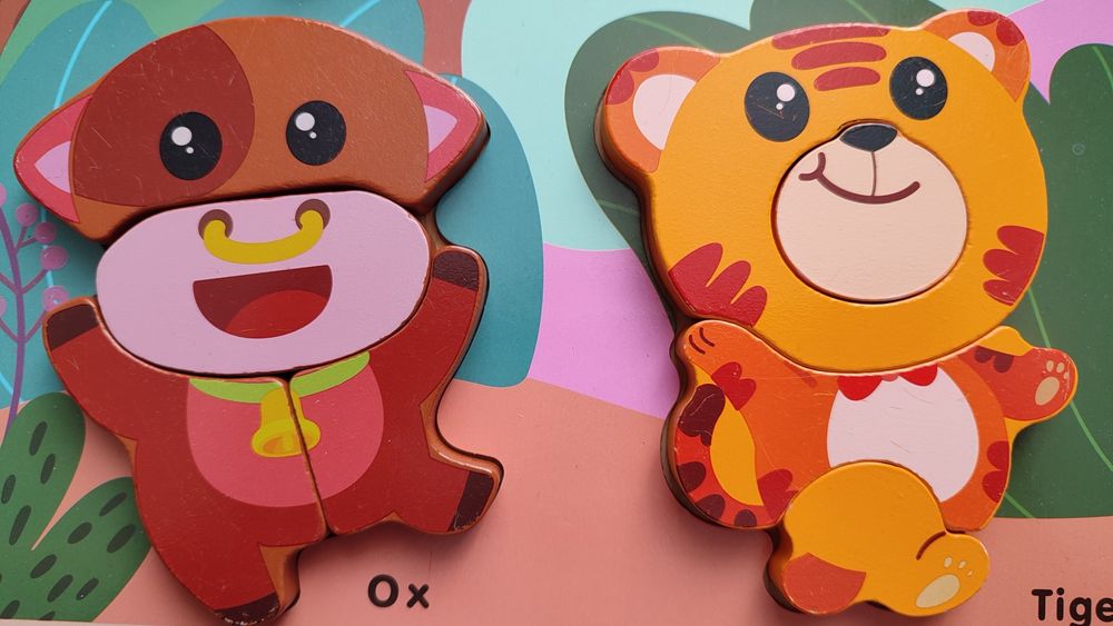 Дерев'яні пазли Тварини