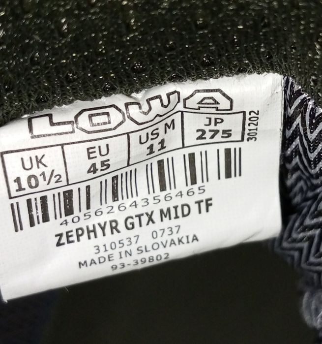 Тактичні черевики Lowa Zephyr GTX HI TF. Оригінал.Виробник: Словаччина