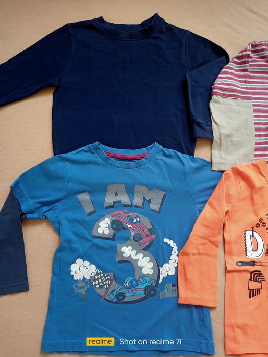 Koszulki z długim rękawem 98/104  8 szt