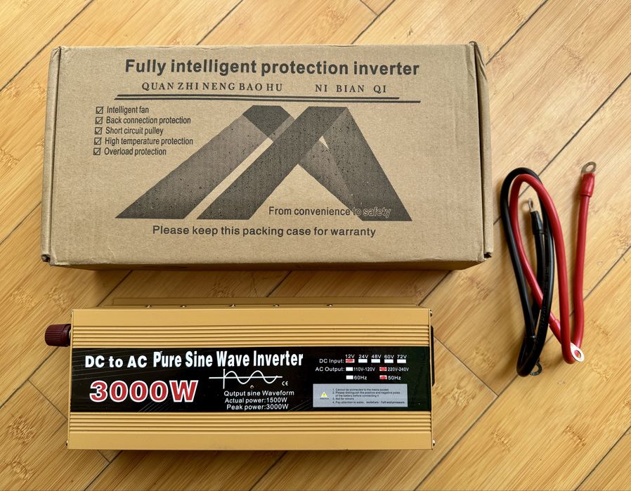 Інвертор 12В 3000Вт 50Гц чиста синусоїда