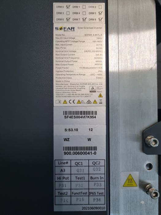 Falownik, Inverter SOFAR 4.4 KTL-X