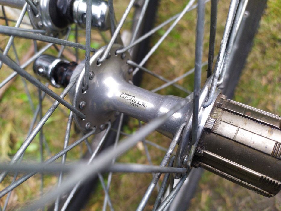 Koła 26'' Shimano Deore LX  FH/HB-M550 , Rigida LASER 400 Hard Anodized CST Komplet Polecam