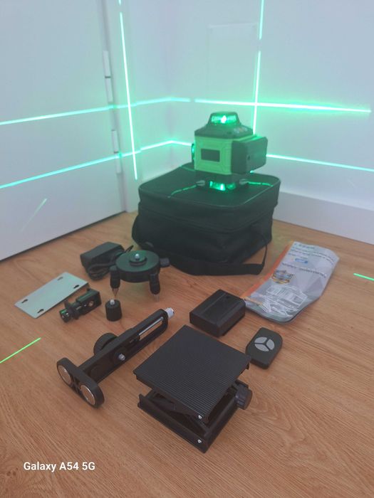 Nível laser 16 linhas 2 baterias 360 Autonivelante **NOVO** pladur mosaico ladrilho parede teto obra construção