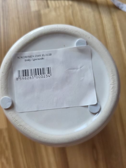 Kominek na wosk ceramiczny biały
