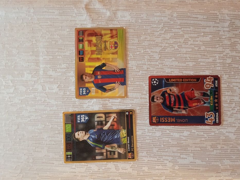 Karty piłkarskie panini Lionel Messi