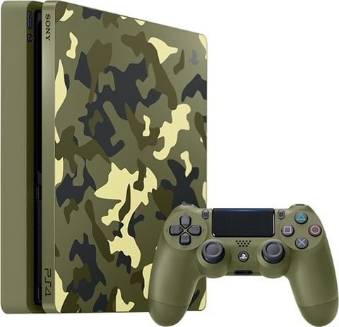 PS4 Slim Camuflada  1TB +  2 comandos  + jogo