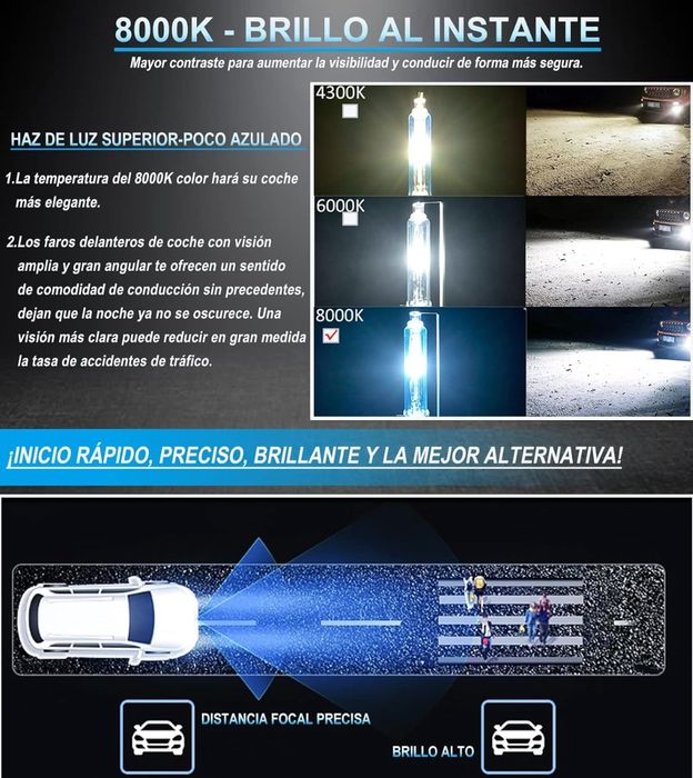 Lâmpada Xénon XELORD D1S 8000K Novas