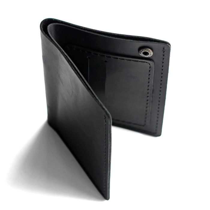 Шкіряне портмоне гаманець із натуральної шкіри БРУТТО чорне