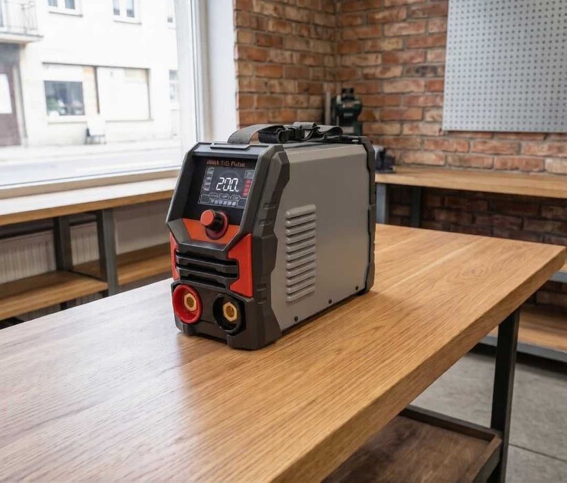 NOWA Spawarka Inwertorowa 200a Mma Tig Lift Pulse LCD Igbt Zestaw Przewody Maska Szczotka