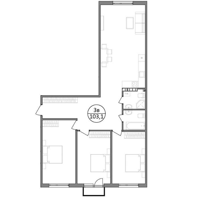 Продаж 3-к квартири з ремонтом, 103.3м2 від забудовника (кільцева дорога Львова, с. Басівка)