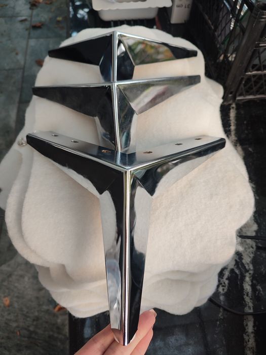 Nóżki narożne meblowe glamour CHROM NOWE