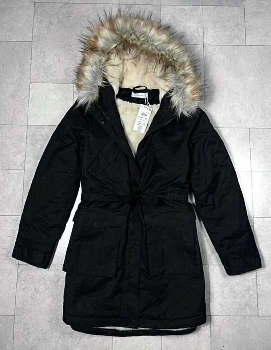 Kurtka Reserved Damska Nowa Zimowa ocieplana Kożuch parka długa A2
