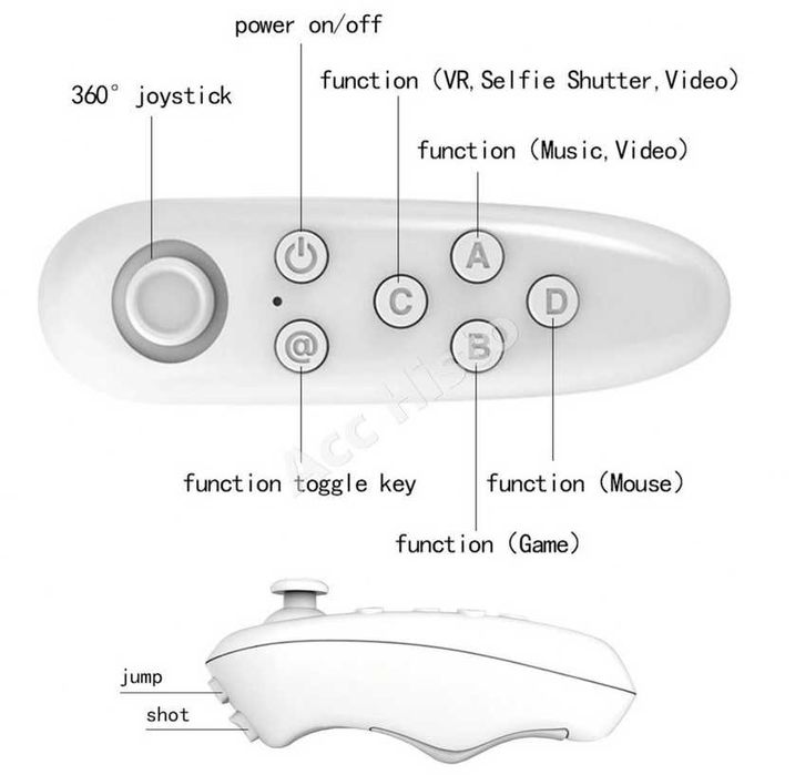 Pilot Kontroler Bluetooth Gamepad JOYSTICK Do Gier Filmów Multimediów