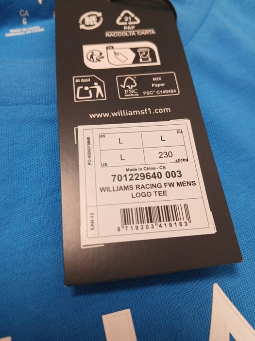 T-shirt Williams Formula 1 Team